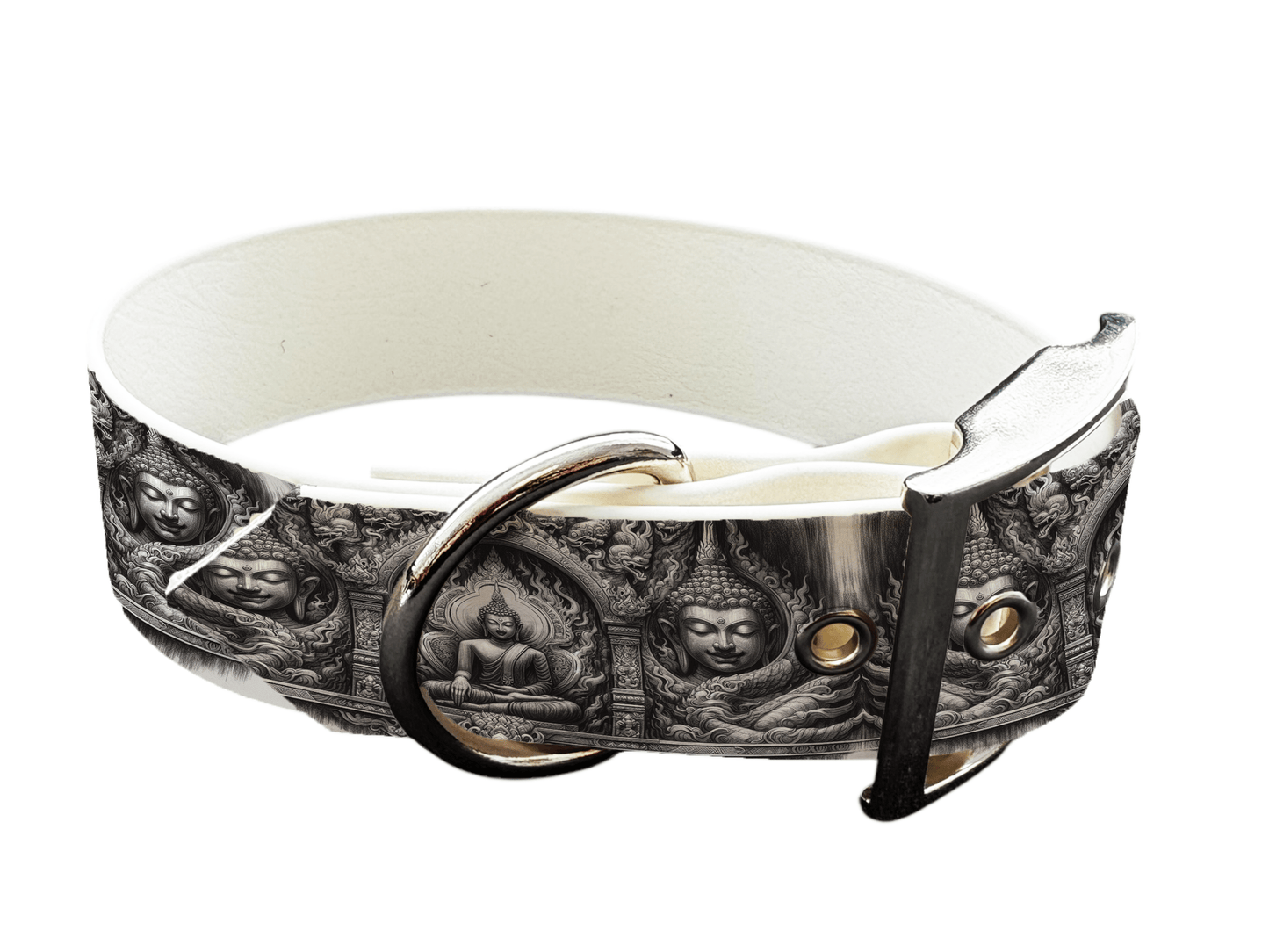 L'atelier du Fourmilier Colliers 59 Collier large pour chien en BioThane® imprimé – Collection Tribal – 38mm
