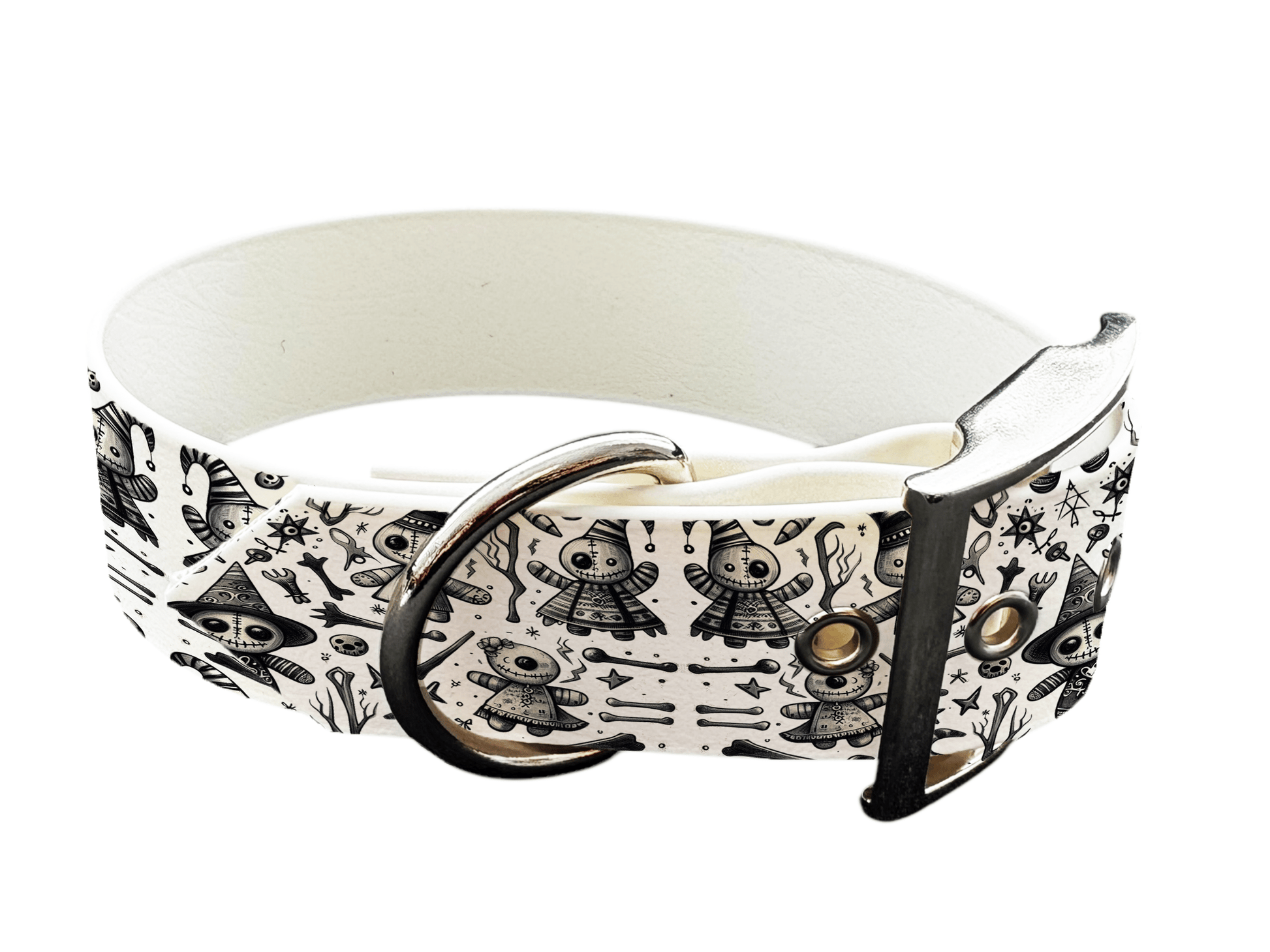 L'atelier du Fourmilier colliers 60 Collier large pour chien en BioThane® imprimé – Collection Halloween– 38mm