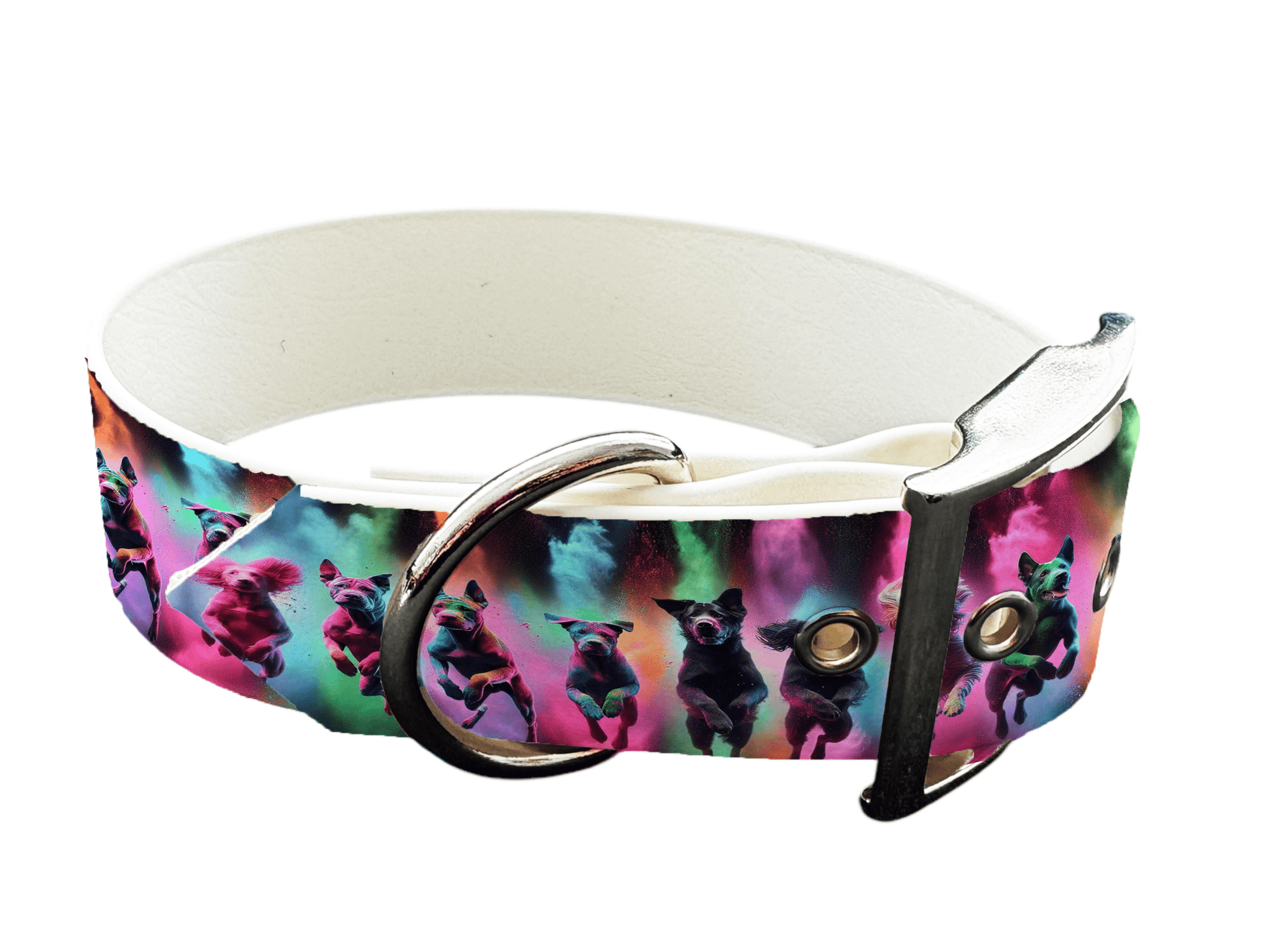 L'atelier du Fourmilier Colliers 62 Collier large pour chien en BioThane® imprimé – Collection chiens– 38mm