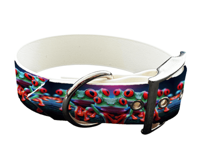 L'atelier du Fourmilier Colliers 63 Collier large pour chien en BioThane® imprimé – Collection animaux sauvages– 38mm