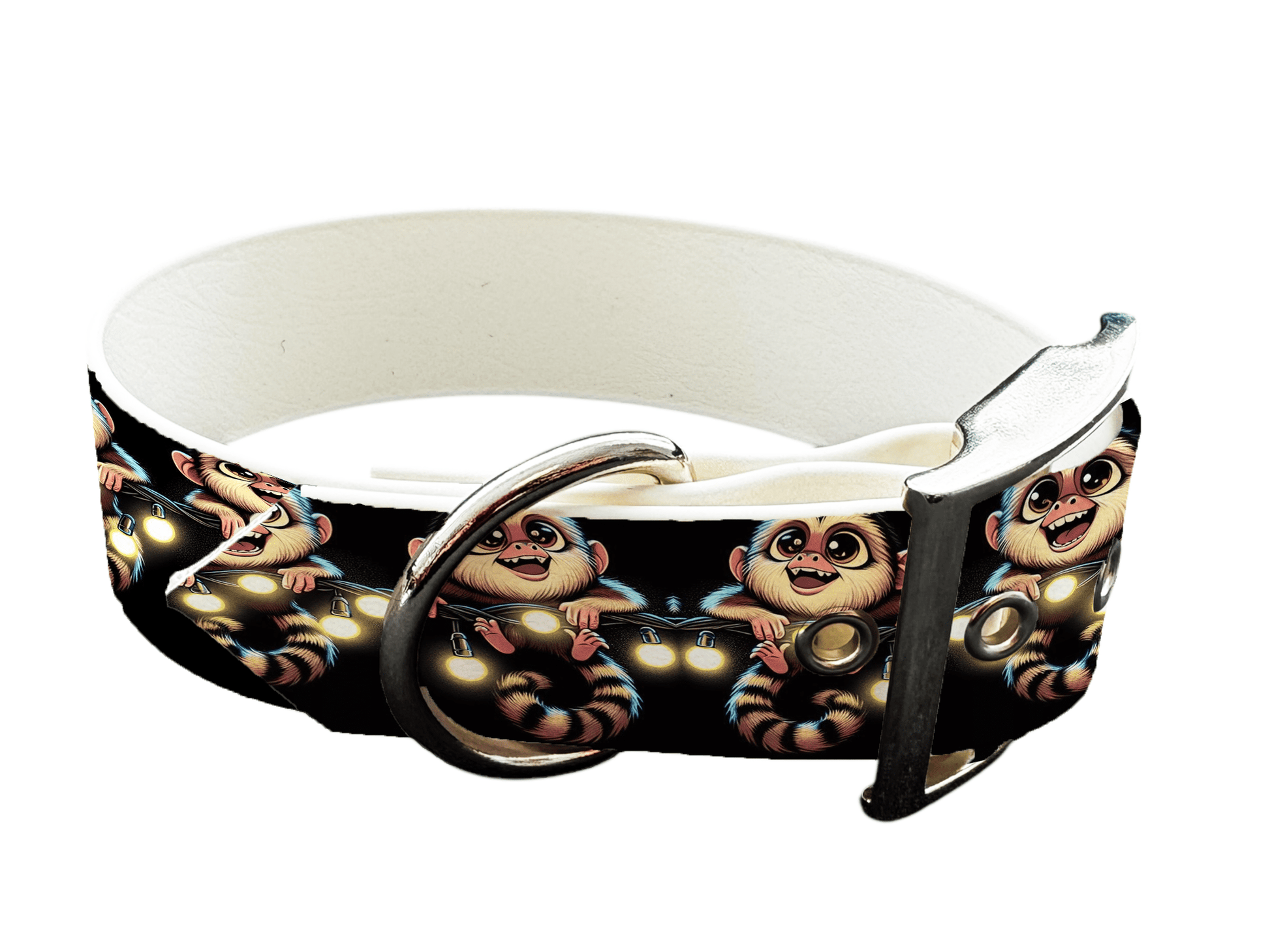 L'atelier du Fourmilier Colliers 76 Collier large pour chien en BioThane® imprimé – Collection animaux pop/kawaii – 38mm