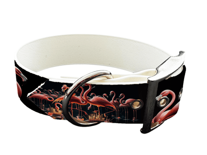 L'atelier du Fourmilier Colliers 77 Collier large pour chien en BioThane® imprimé – Collection animaux sauvages– 38mm