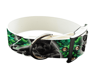 L'atelier du Fourmilier Colliers 84 Collier large pour chien en BioThane® imprimé – Collection animaux sauvages– 38mm