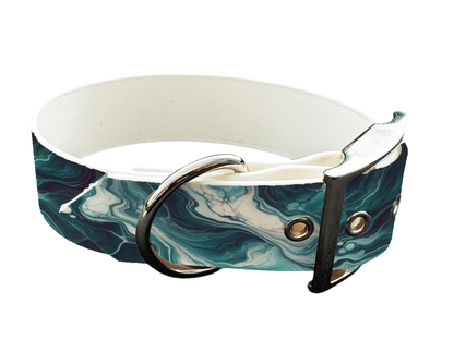 L'atelier du Fourmilier Colliers 9 Collier large pour chien en BioThane® imprimé – Collection abstrait – 38mm