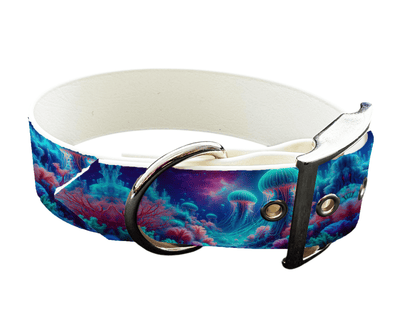 L'atelier du Fourmilier Colliers 99 Collier large pour chien en BioThane® imprimé – Collection paysage– 38mm