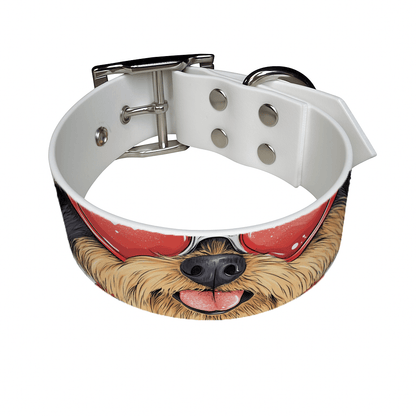 L'atelier du Fourmilier Colliers Collier large pour chien en BioThane® imprimé – Collection chiens– 38mm