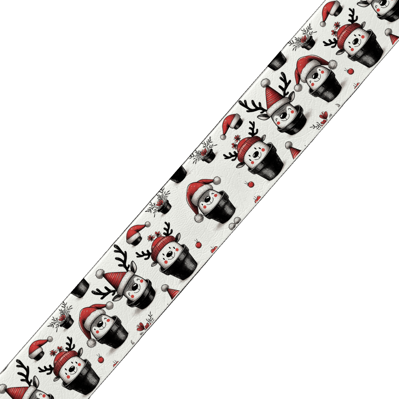 L'atelier du Fourmilier colliers Collier pour chien en BioThane® imprimé – Collection Noël– 25mm
