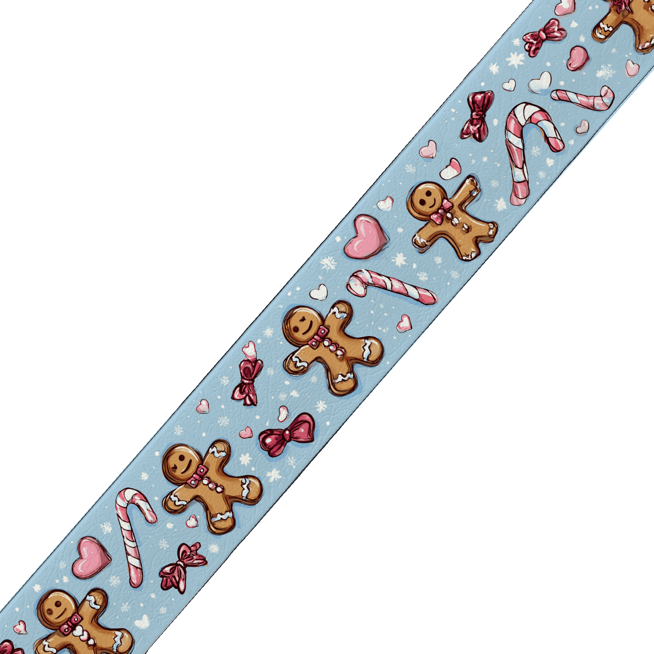 L'atelier du Fourmilier colliers Collier pour chien en BioThane® imprimé – Collection Noël– 25mm
