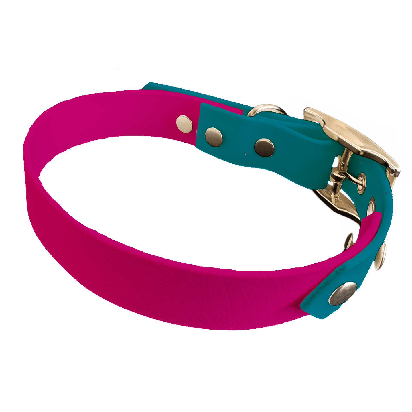 Collier Bicolore en BioThane®  19 mm – coloris personnalisable