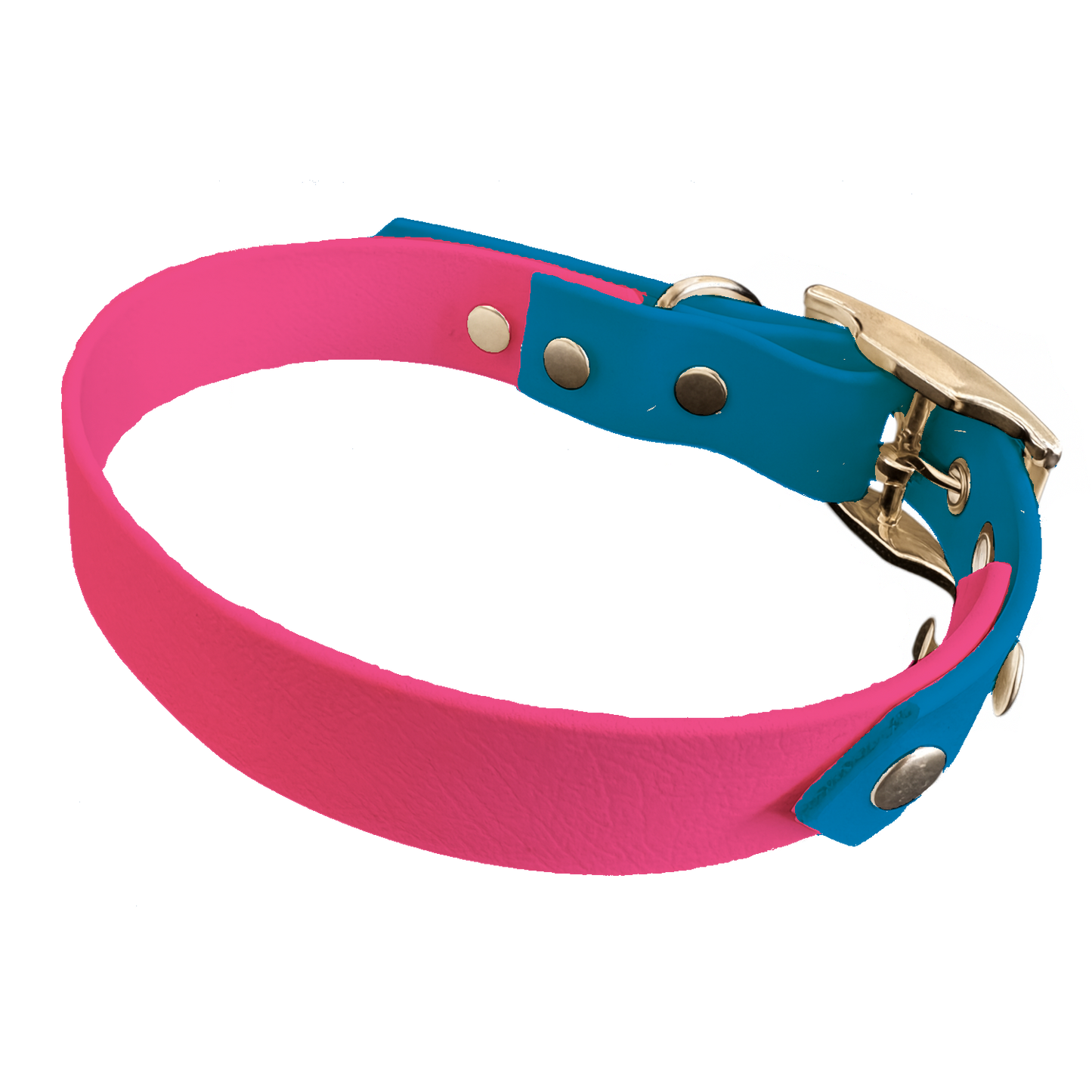 Collier Bicolore en BioThane®  19 mm – coloris personnalisable
