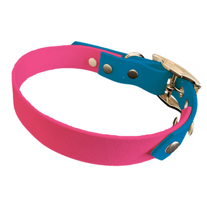 Collier Bicolore en BioThane®  19 mm – coloris personnalisable