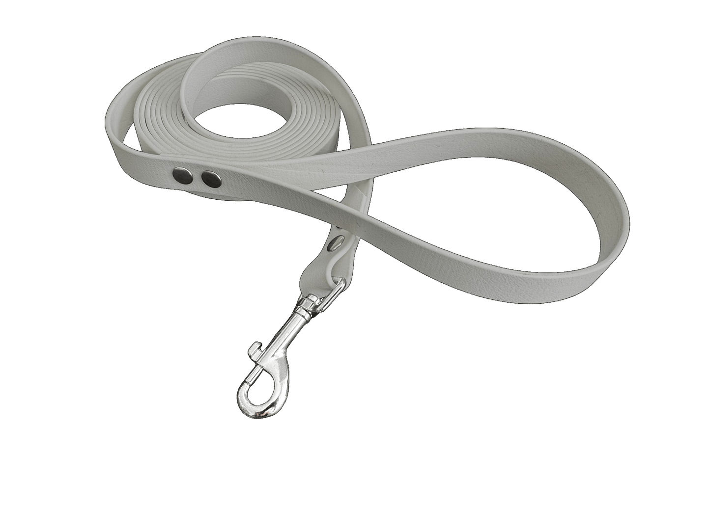 L'atelier du Fourmilier Laisse Argent Longe en BioThane personnalisable – Largeurs 19 mm ou 25 mm – Longueur au choix jusqu'à 20 mètres