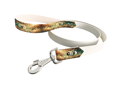 L'atelier du Fourmilier Laisse bicolore 110 / 19mm Laisse en BioThane® avec poignée imprimée – Collection Fleur - Coloris au choix