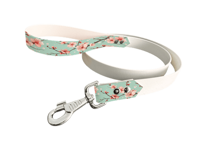 L'atelier du Fourmilier Laisse bicolore 343 / 19mm Laisse en BioThane® avec poignée imprimée – Collection Fleur - Coloris au choix