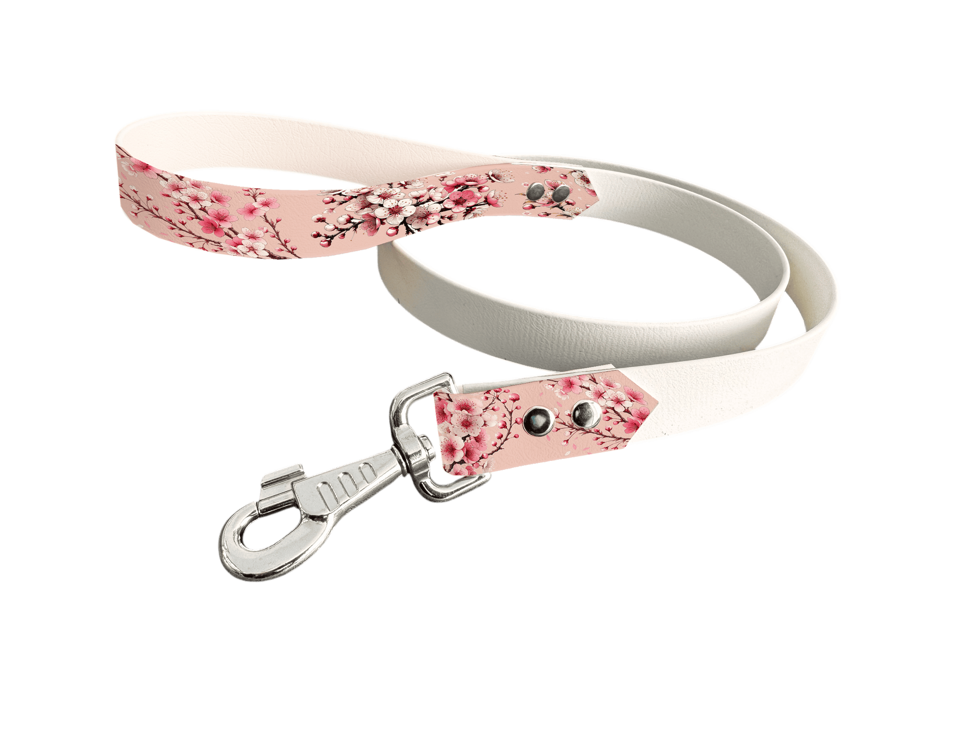 L'atelier du Fourmilier Laisse bicolore 83 / 19mm Laisse en BioThane® avec poignée imprimée – Collection Fleur - Coloris au choix