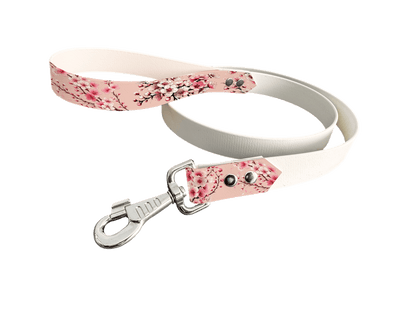 L'atelier du Fourmilier Laisse bicolore 83 / 19mm Laisse en BioThane® avec poignée imprimée – Collection Fleur - Coloris au choix