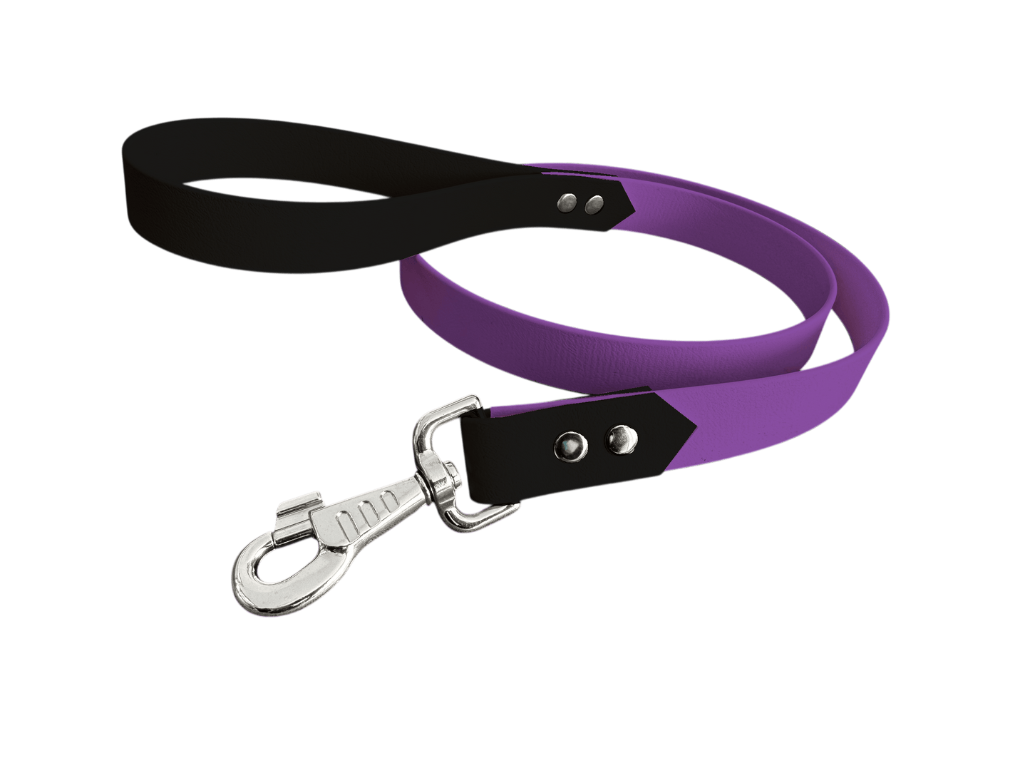 L'atelier du Fourmilier Laisse bicolore Améthyste Laisse bicolore Classique en BioThane