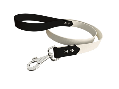 L'atelier du Fourmilier Laisse bicolore Blanc Laisse bicolore Classique en BioThane