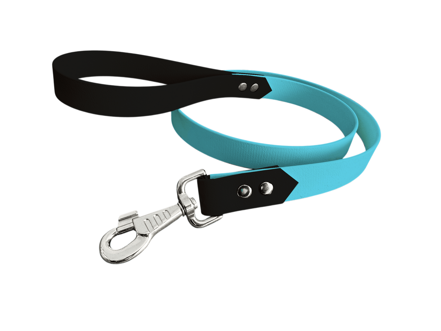 L'atelier du Fourmilier Laisse bicolore Bleu Clair Laisse bicolore Classique en BioThane