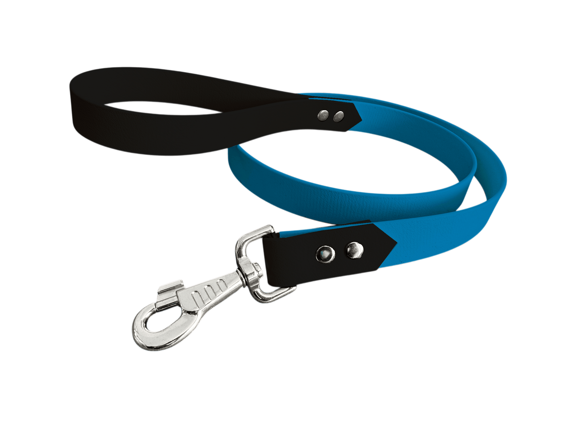 L'atelier du Fourmilier Laisse bicolore Bleu Laisse bicolore Classique en BioThane