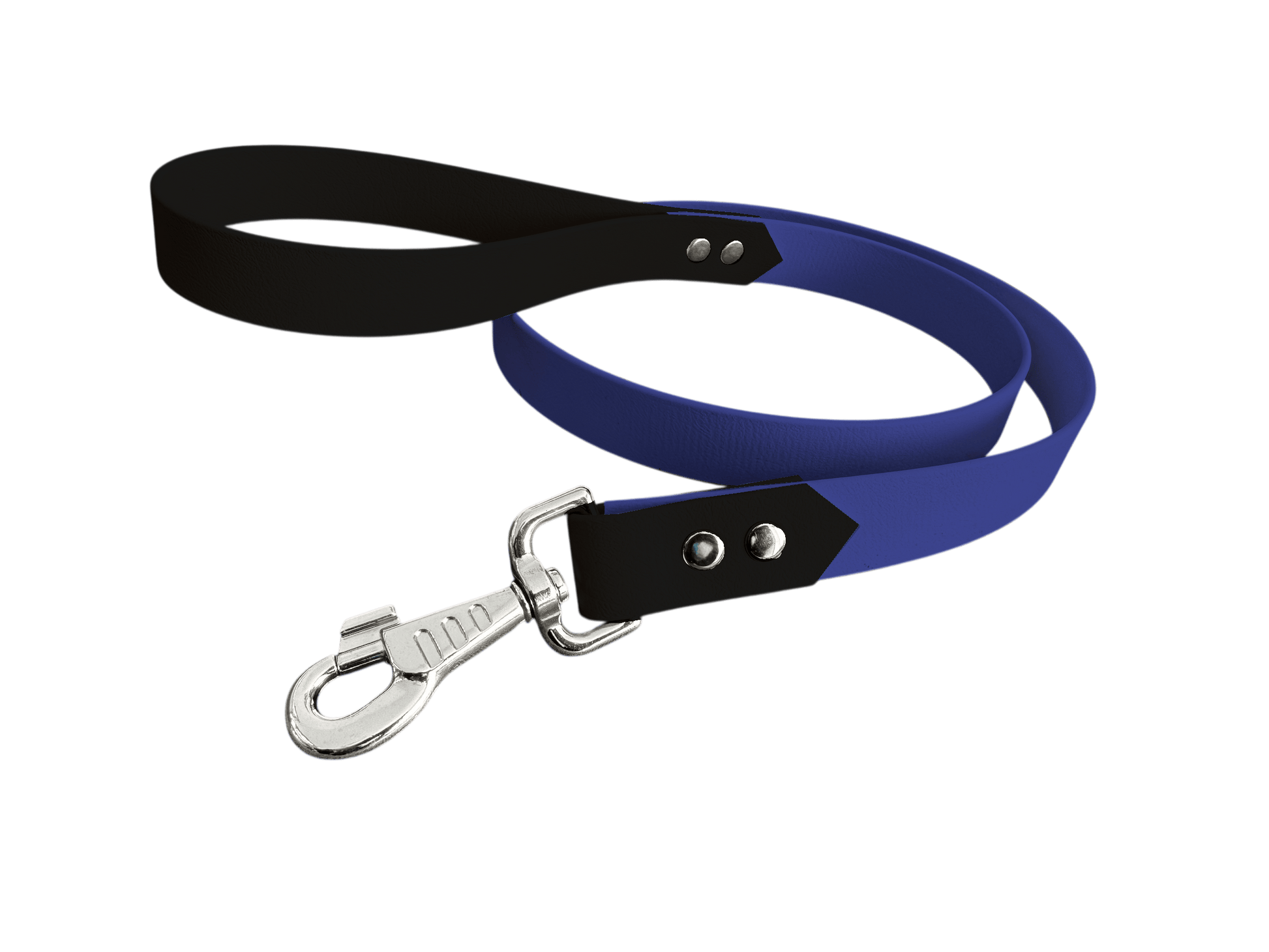 L'atelier du Fourmilier Laisse bicolore Bleu Marine Laisse bicolore Classique en BioThane