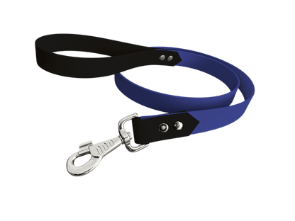 L'atelier du Fourmilier Laisse bicolore Bleu Marine Laisse bicolore Classique en BioThane