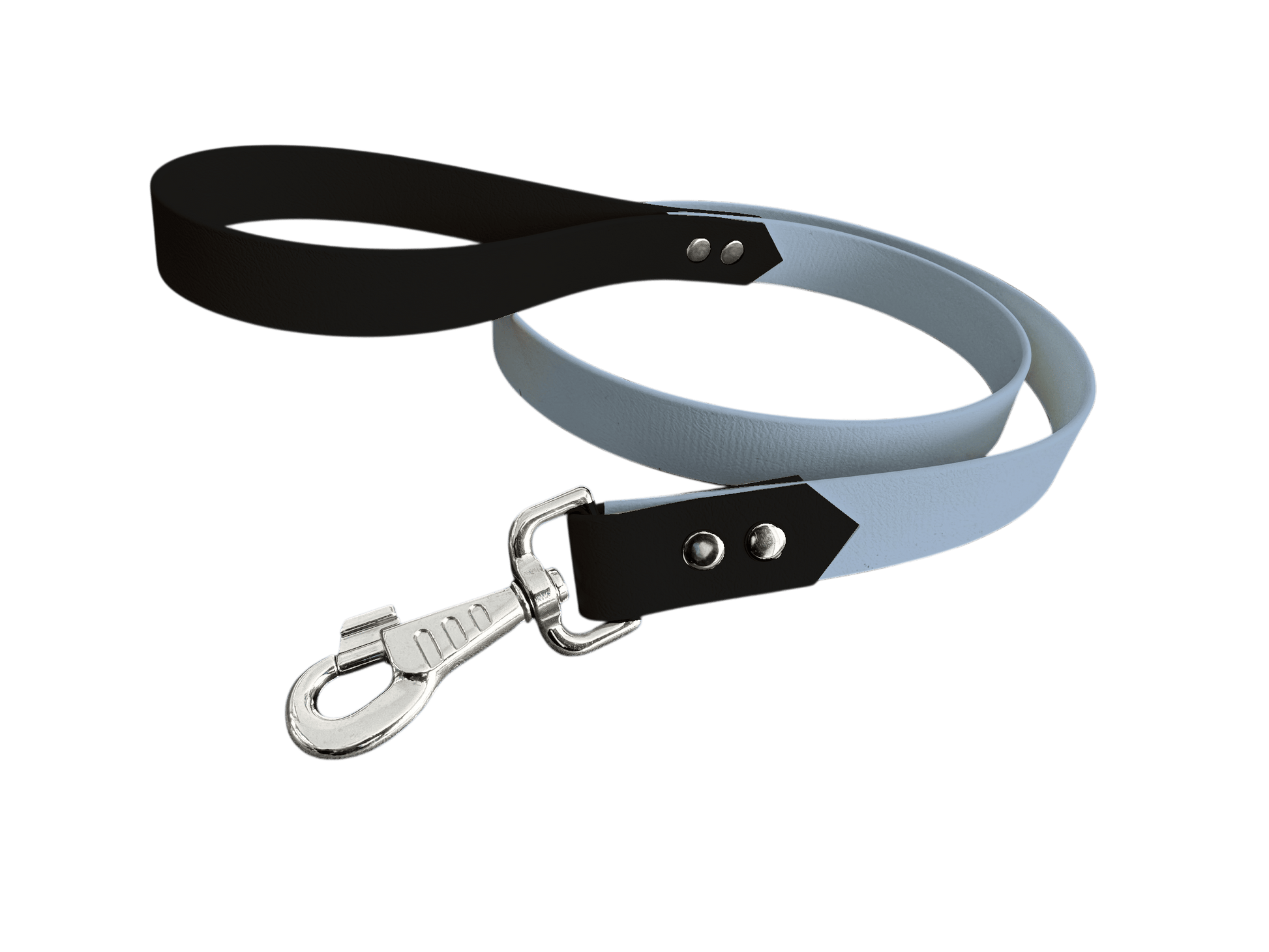 L'atelier du Fourmilier Laisse bicolore Bleu Polaire Laisse bicolore Classique en BioThane