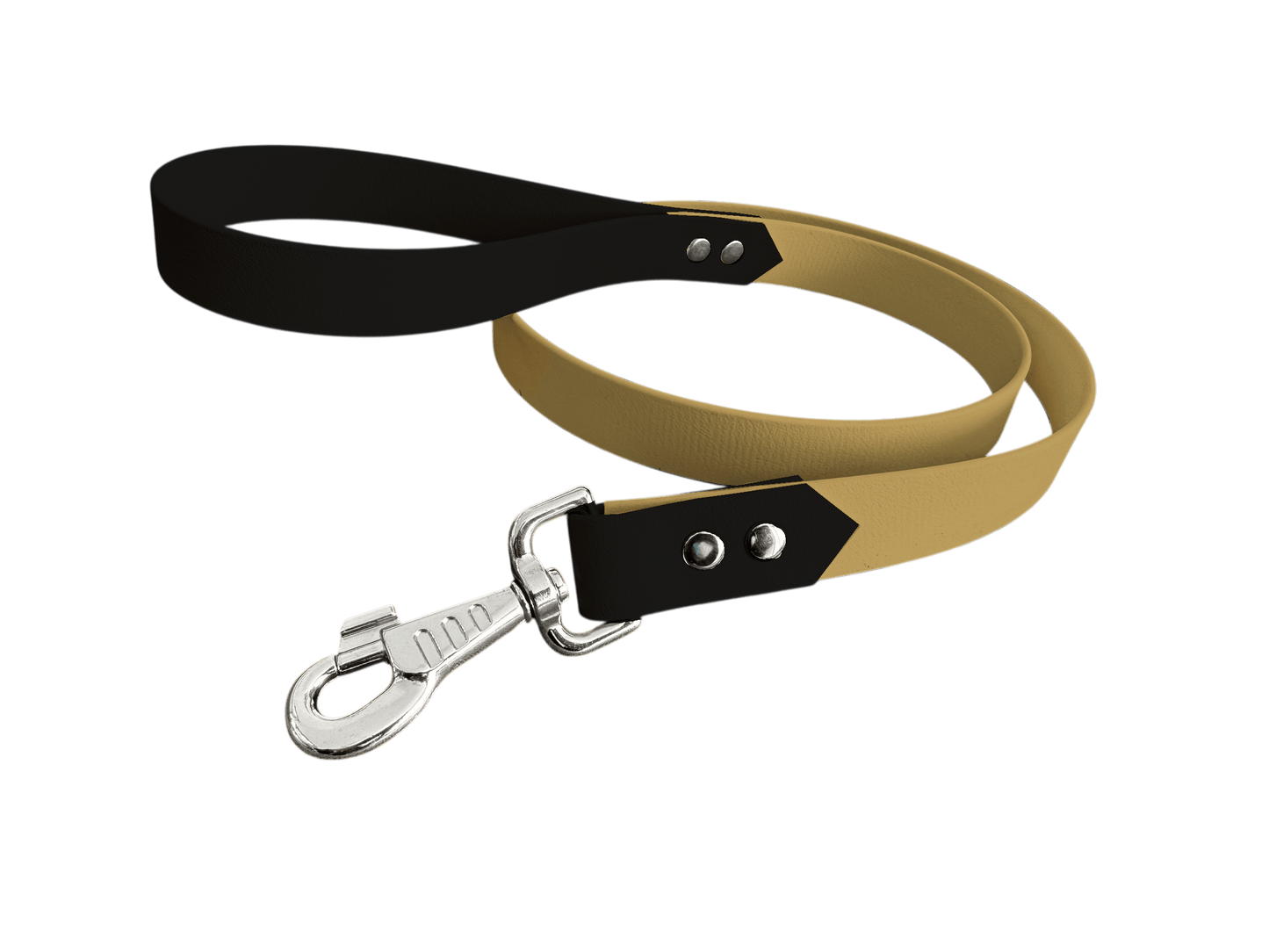 L'atelier du Fourmilier Laisse bicolore Doré Laisse bicolore Classique en BioThane