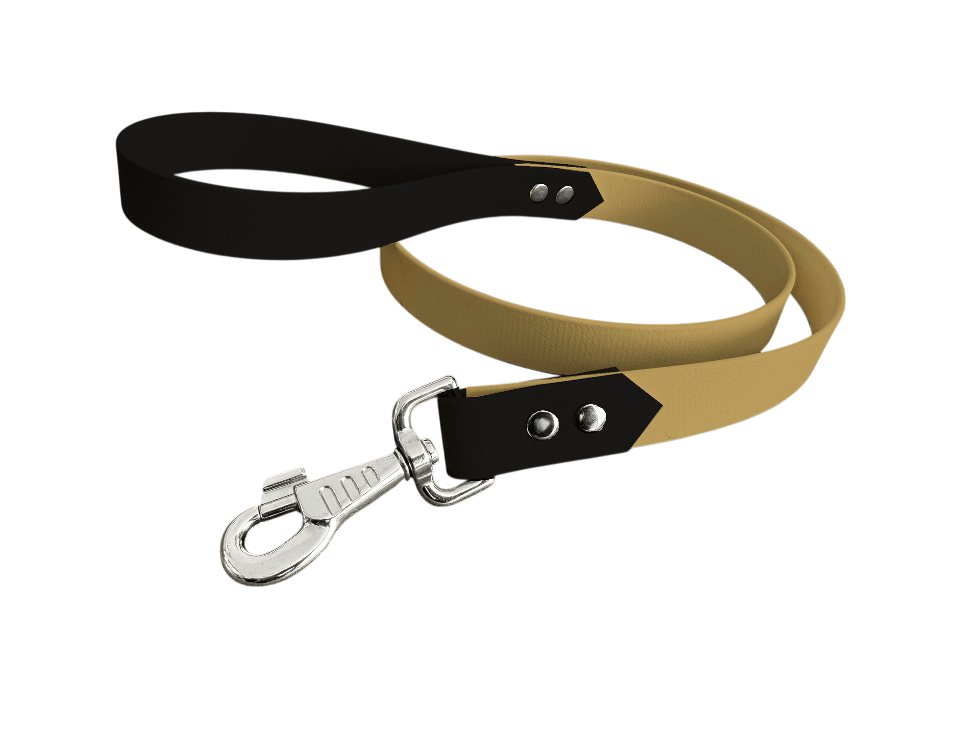 L'atelier du Fourmilier Laisse bicolore Doré Laisse bicolore Classique en BioThane