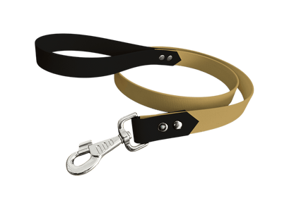 L'atelier du Fourmilier Laisse bicolore Doré Laisse bicolore Classique en BioThane