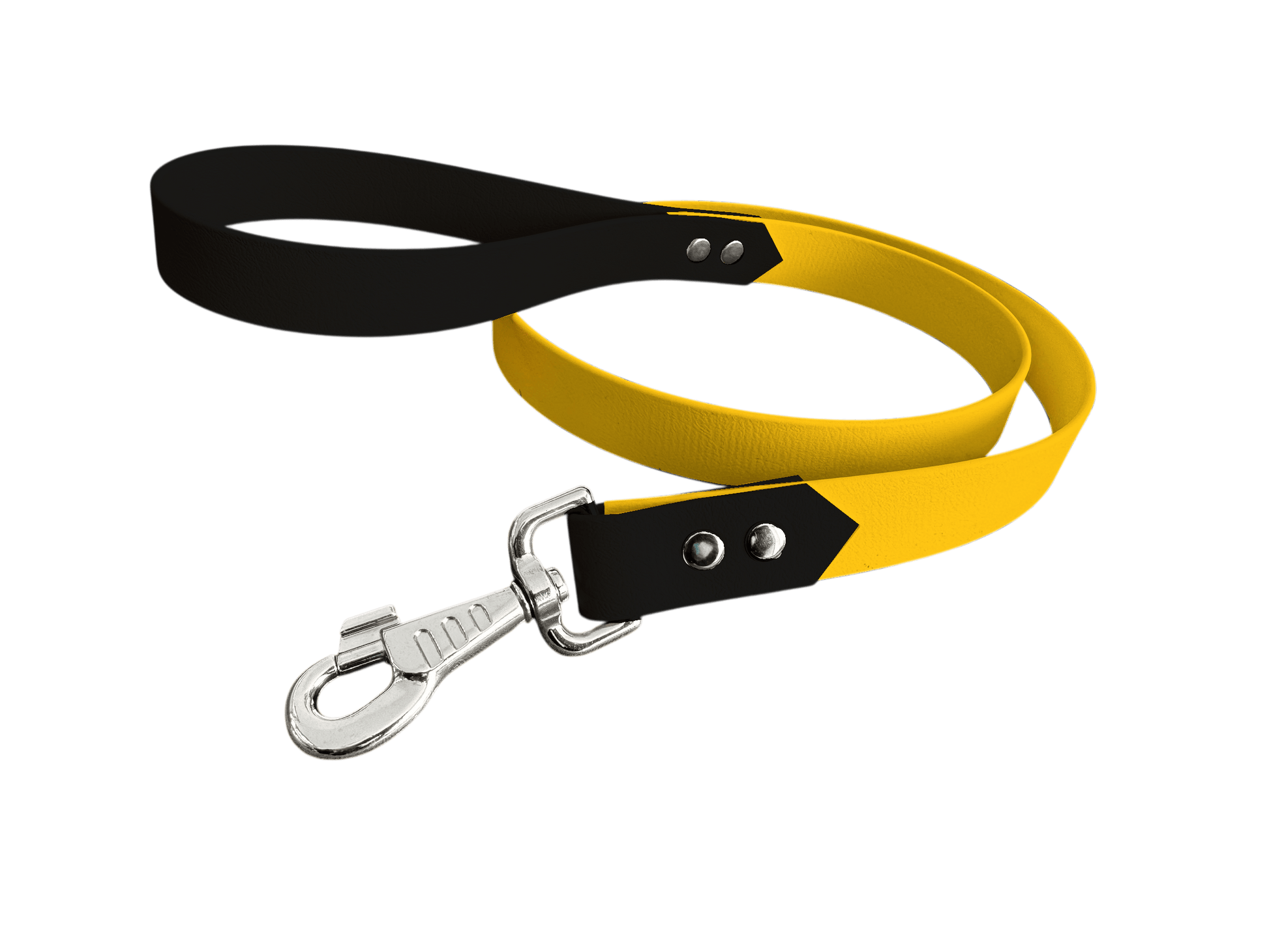 L'atelier du Fourmilier Laisse bicolore Jaune Laisse bicolore Classique en BioThane