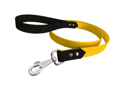 L'atelier du Fourmilier Laisse bicolore Jaune Laisse bicolore Classique en BioThane