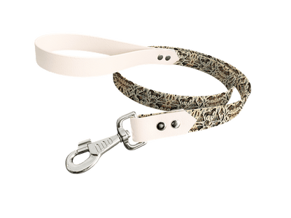 L'atelier du Fourmilier Laisse bicolore longe imprimée 106 / 19mm Laisse bicolore en BioThane® avec longe imprimée – Collection Tribal - Coloris au choix