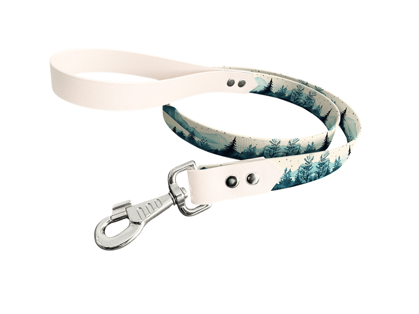 L'atelier du Fourmilier Laisse bicolore longe imprimée 184 / 19mm Laisse bicolore en BioThane® avec longe imprimée – Collection Paysages- Coloris au choix