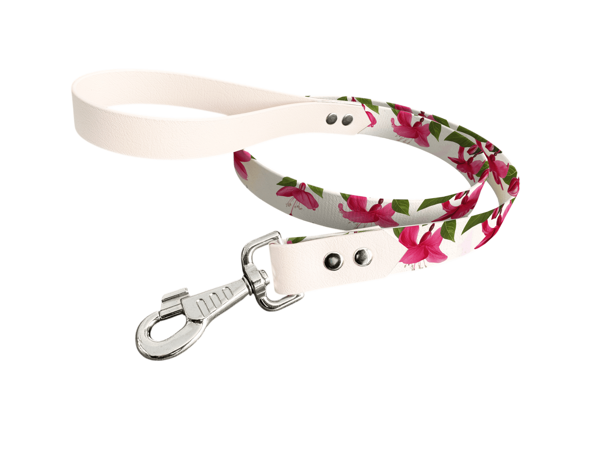 L'atelier du Fourmilier Laisse bicolore longe imprimée 19mm / 218 Laisse en BioThane® avec longe imprimée – Collection Fleur - Coloris au choix