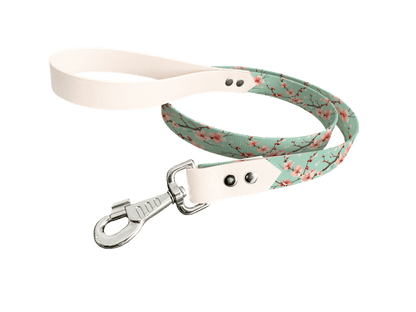 L'atelier du Fourmilier Laisse bicolore longe imprimée 19mm / 343 Laisse en BioThane® avec longe imprimée – Collection Fleur - Coloris au choix