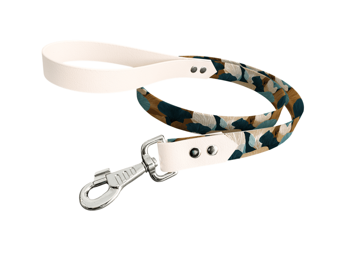 L'atelier du Fourmilier Laisse bicolore longe imprimée 19mm / 427 Laisse en BioThane® avec longe imprimée – Collection Fleur - Coloris au choix