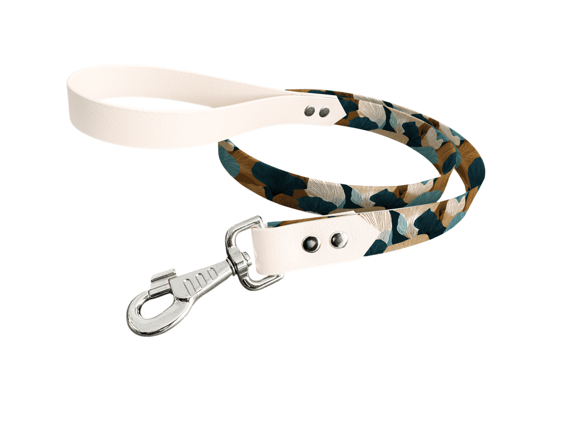 L'atelier du Fourmilier Laisse bicolore longe imprimée 19mm / 427 Laisse en BioThane® avec longe imprimée – Collection Fleur - Coloris au choix