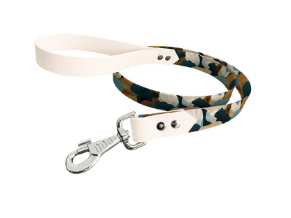 L'atelier du Fourmilier Laisse bicolore longe imprimée 19mm / 427 Laisse en BioThane® avec longe imprimée – Collection Fleur - Coloris au choix