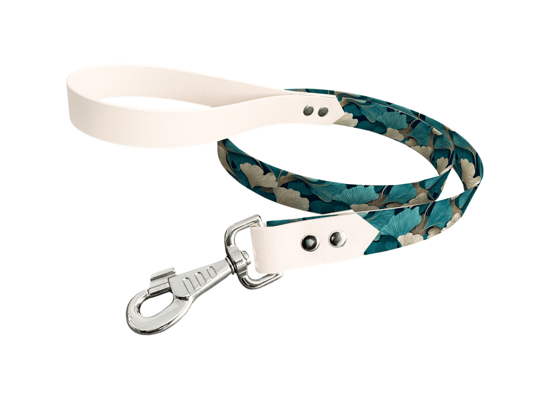 L'atelier du Fourmilier Laisse bicolore longe imprimée 19mm / 428 Laisse en BioThane® avec longe imprimée – Collection Fleur - Coloris au choix