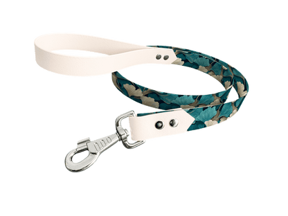 L'atelier du Fourmilier Laisse bicolore longe imprimée 19mm / 428 Laisse en BioThane® avec longe imprimée – Collection Fleur - Coloris au choix