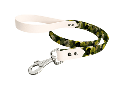 L'atelier du Fourmilier Laisse bicolore longe imprimée 19mm / 429 Laisse en BioThane® avec longe imprimée – Collection Fleur - Coloris au choix