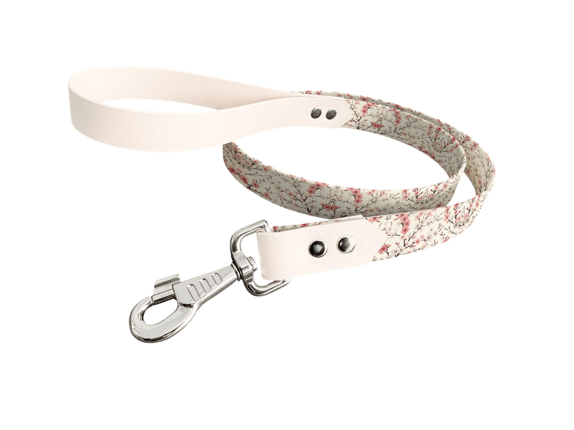 L'atelier du Fourmilier Laisse bicolore longe imprimée 19mm / 48 Laisse en BioThane® avec longe imprimée – Collection Fleur - Coloris au choix