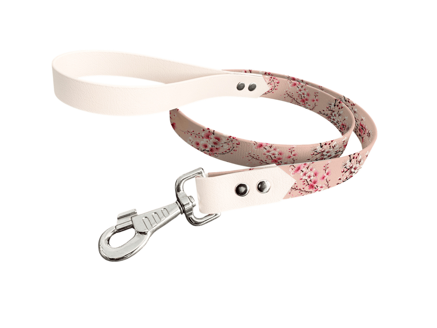 L'atelier du Fourmilier Laisse bicolore longe imprimée 19mm / 83 Laisse en BioThane® avec longe imprimée – Collection Fleur - Coloris au choix