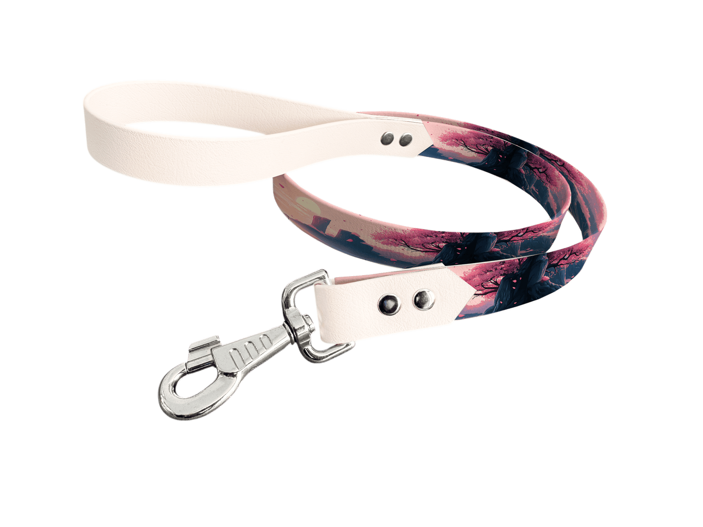 L'atelier du Fourmilier Laisse bicolore longe imprimée 206 / 19mm Laisse bicolore en BioThane® avec longe imprimée – Collection Paysages- Coloris au choix