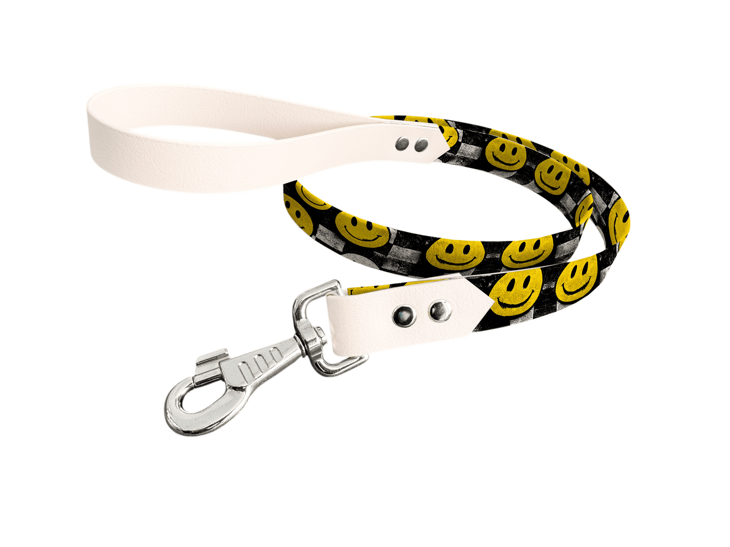 L'atelier du Fourmilier Laisse bicolore longe imprimée 247 / 19mm Laisse bicolore en BioThane® avec longe imprimée – Collection Pop Art- Coloris au choix