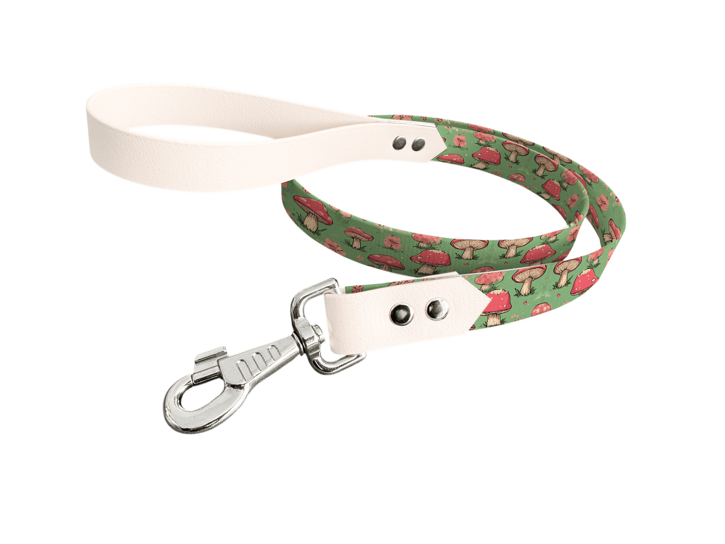 L'atelier du Fourmilier Laisse bicolore longe imprimée 248 / 19mm Laisse bicolore en BioThane® avec longe imprimée – Collection Créatures imaginaires- Coloris au choix