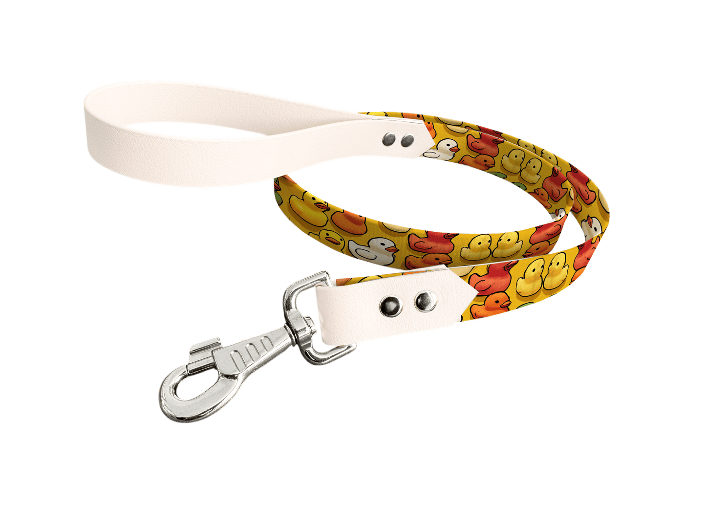 L'atelier du Fourmilier Laisse bicolore longe imprimée 249 / 19mm Laisse bicolore en BioThane® avec longe imprimée – Collection Animaux pop/Kawaii - Coloris au choix