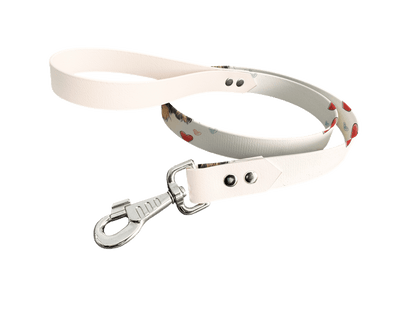 L'atelier du Fourmilier Laisse bicolore longe imprimée 254 / 19mm Laisse bicolore en BioThane® avec longe imprimée – Collection Chiens- Coloris au choix