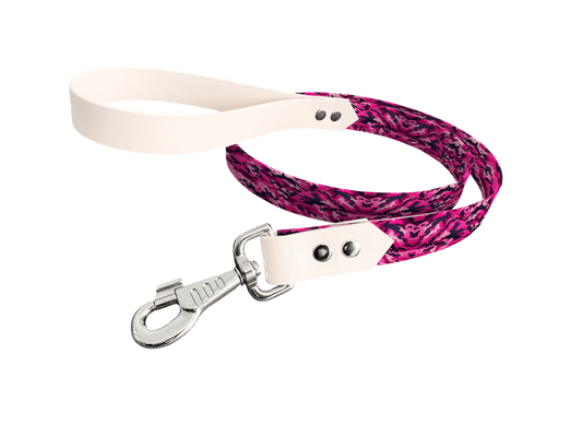 L'atelier du Fourmilier Laisse bicolore longe imprimée 257 / 19mm Laisse bicolore en BioThane® avec longe imprimée – Collection Camouflage- Coloris au choix